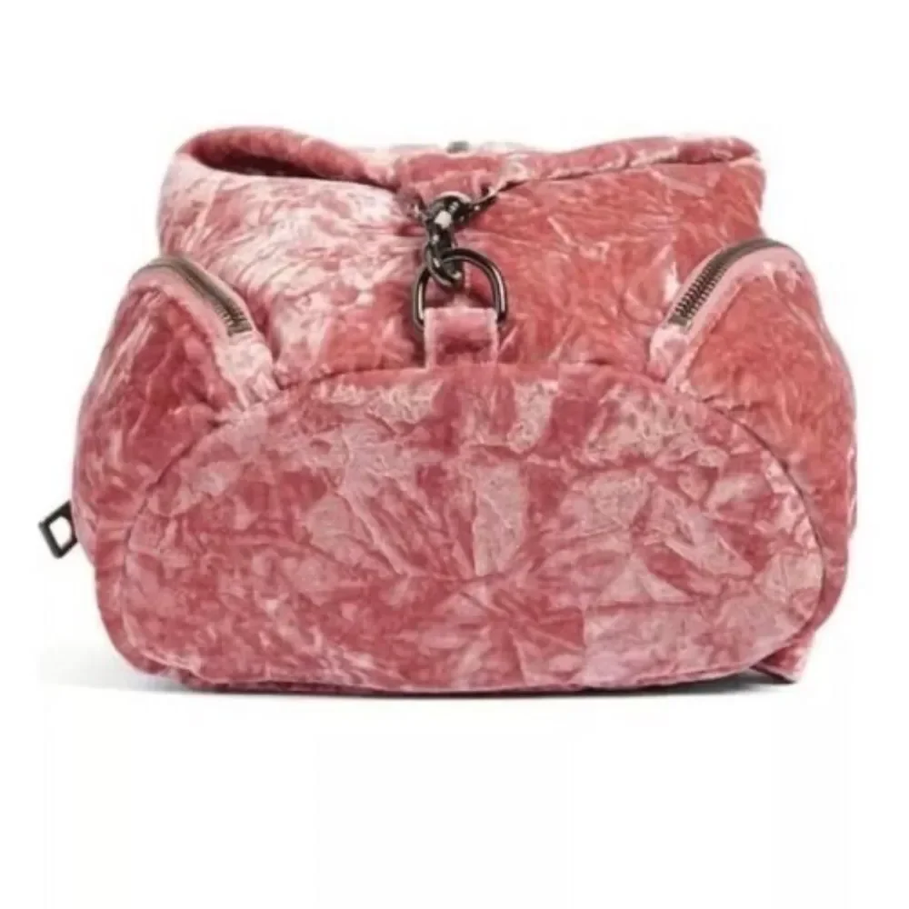 Rebecca Minkoff Medium Velvet Julian Pink Backpack Purse